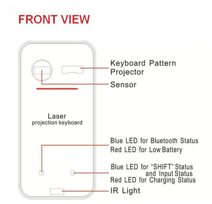Virtual Laser Keyboard Bluetooth Wireless